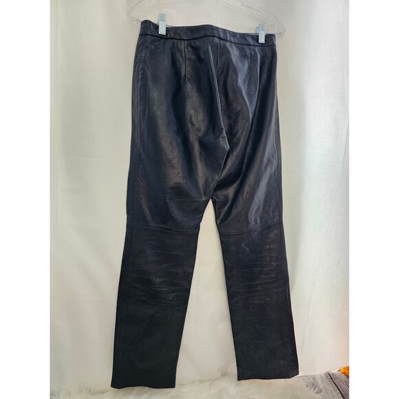 For Joseph Leather Pants Black Straight size 8 - Picture 8 of 9